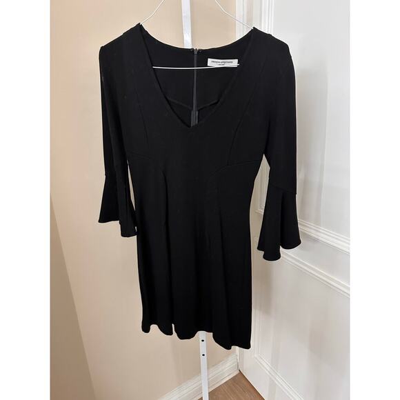 Amanda Uprichard Fresno Black Flare Sleeve Mini Dress Medium - Picture 6 of 10